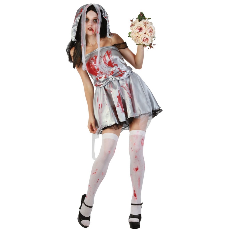 Halloween costume bloody horror bride