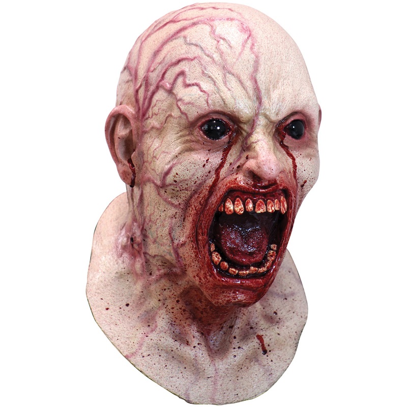 Horror zombie full head mask deluxe