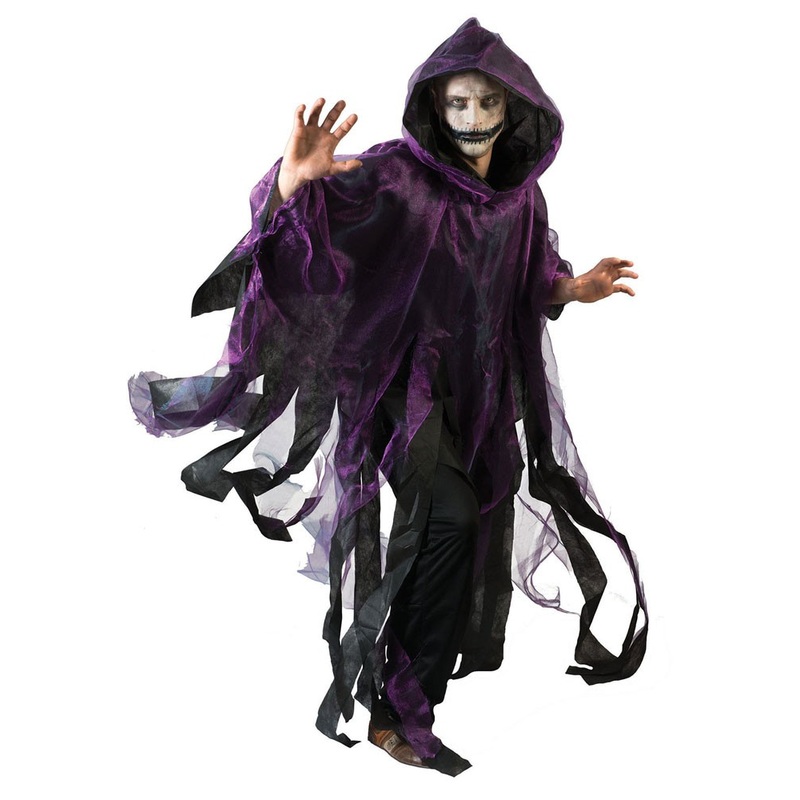 Purple horror gloss cape with hood