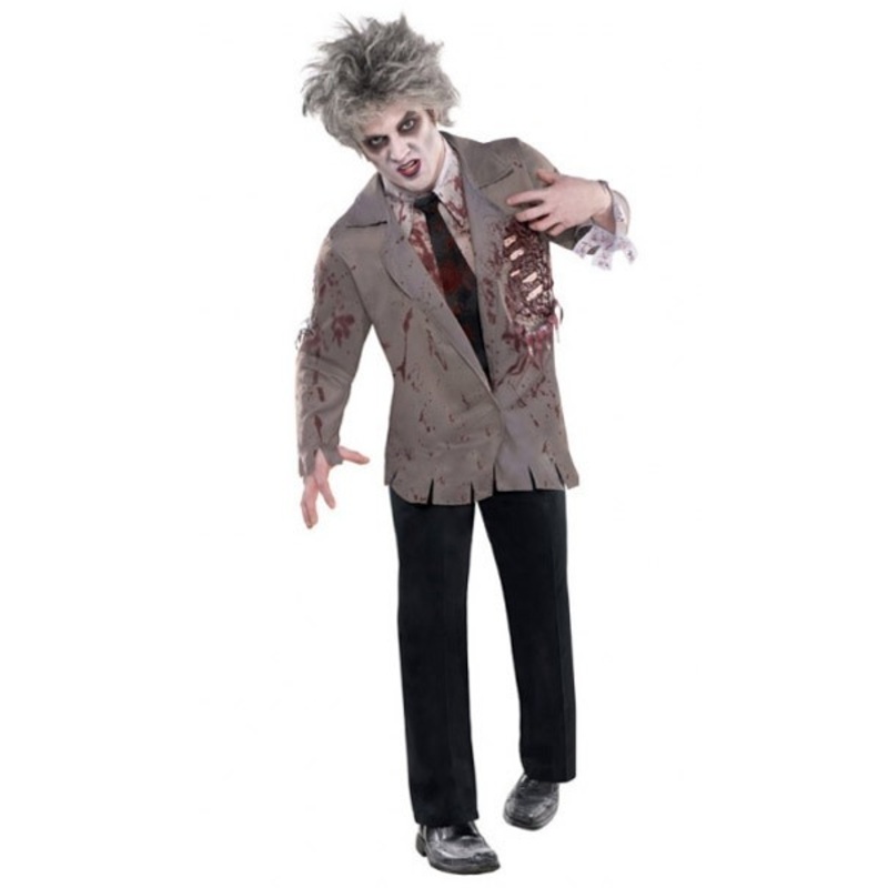 Undead businessman zombie costume for men