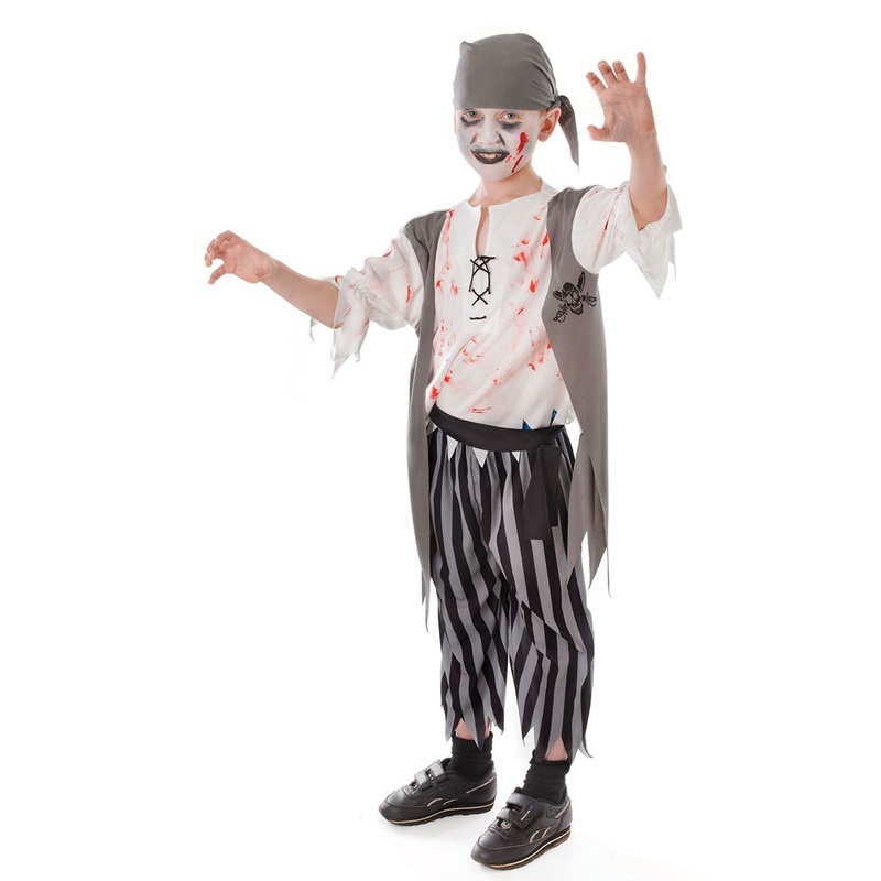 Undead pirate zombie child costume M