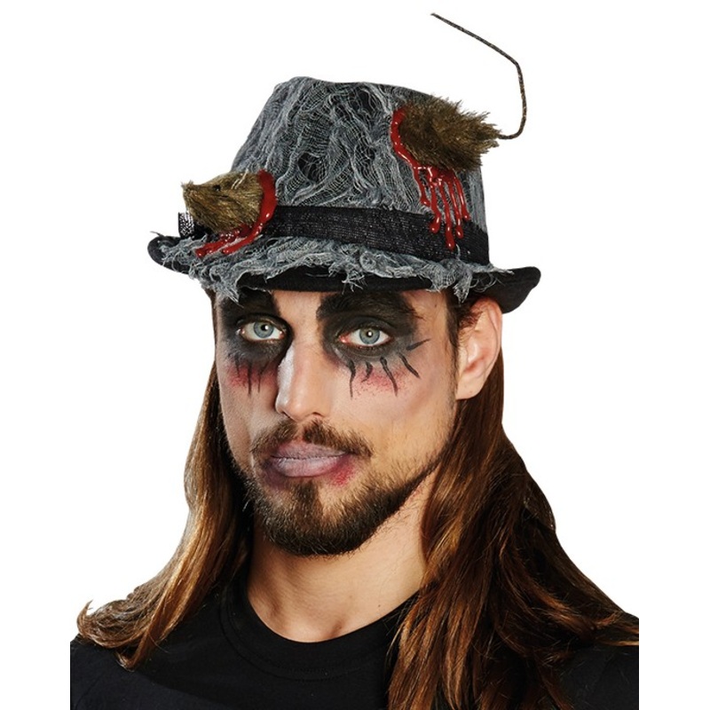 Zombie rat fedora hat for women and men