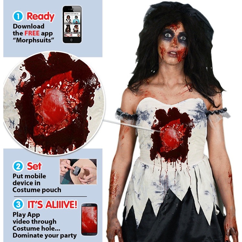 Zombie throbbing heart costume