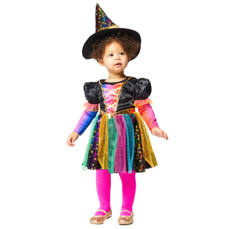 Asterisk witch child costume colorful