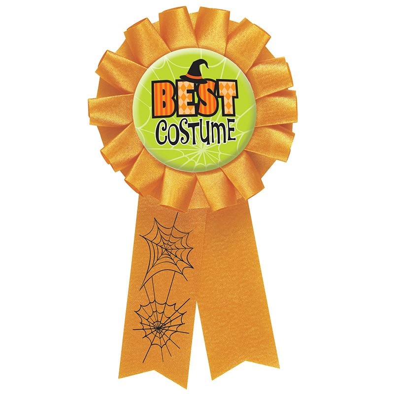 Best Costume Halloween Pin Orange