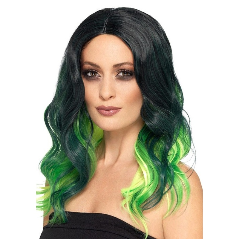 Forest witch wig black-green