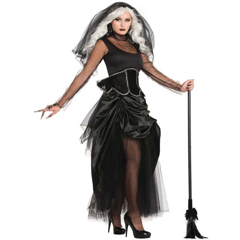 Ghost shadow ladies costume black
