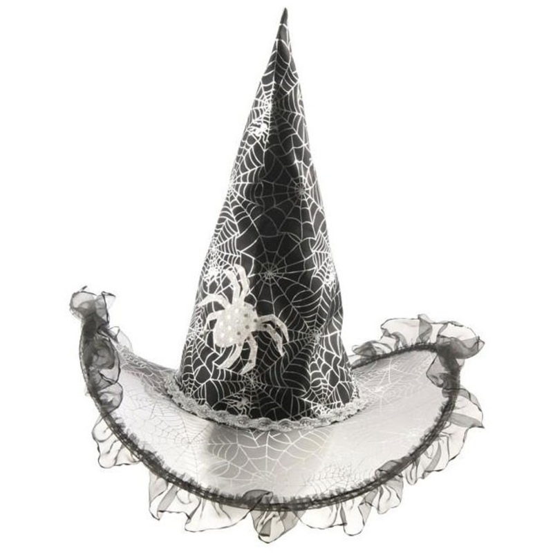 Halloween hat witch with spider web for kids