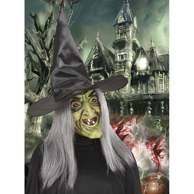 Halloween mask horror witch latex foam