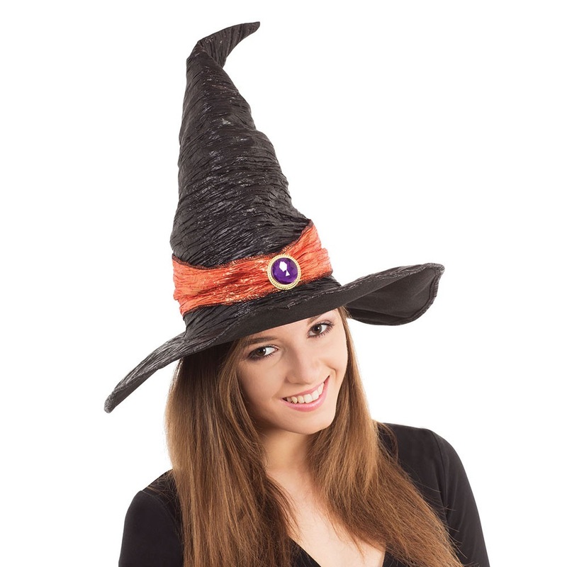 Magic witch hat black-orange