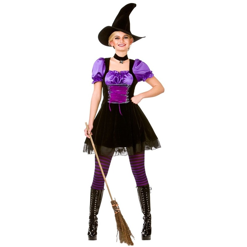 Magical sorceress costume black-purple XS