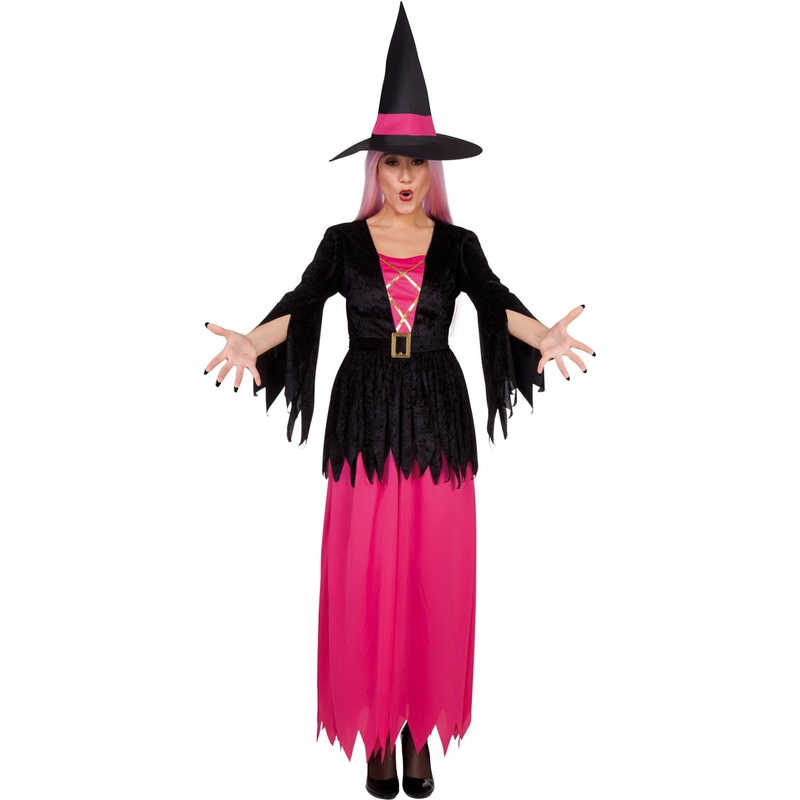 Pink Halloween witch costume 36-38