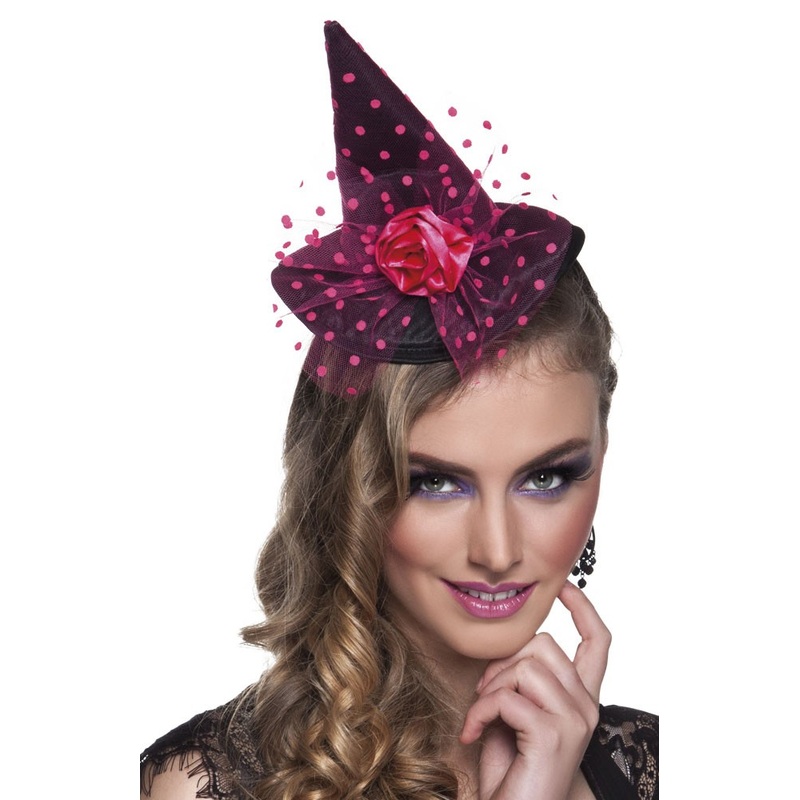 Pink mini witch hat