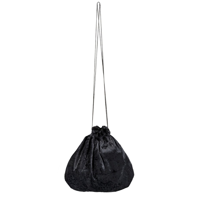 Plush Witch's Pouch Black