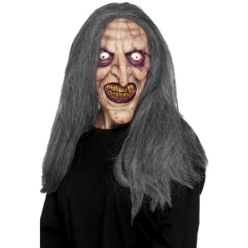 Psycho witch mask with rotting teeth