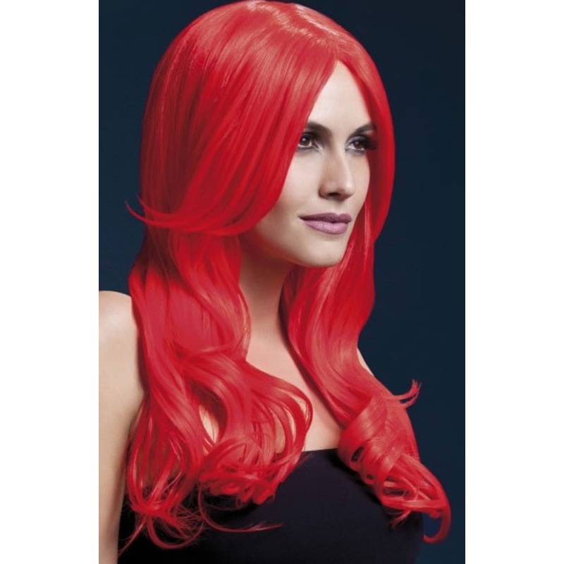 Red Alexa neon wig