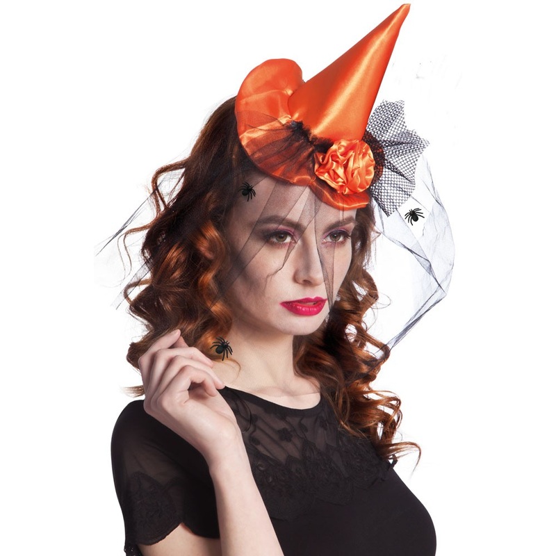 Spiders witches hat orange
