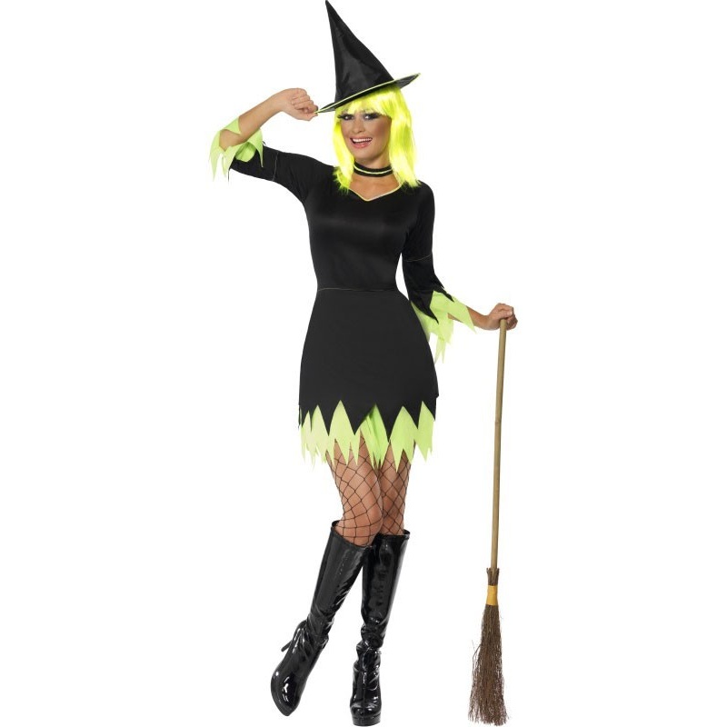 Witch costume Nina black green S