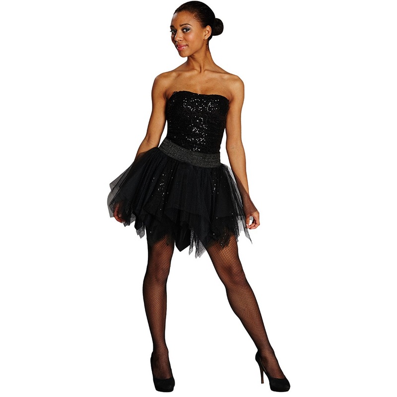 Black petticoat with glitter