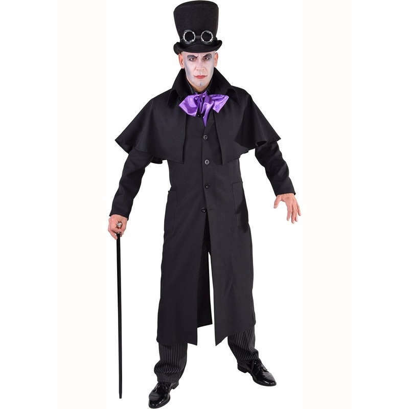 Dark steampunk magician costume for men S