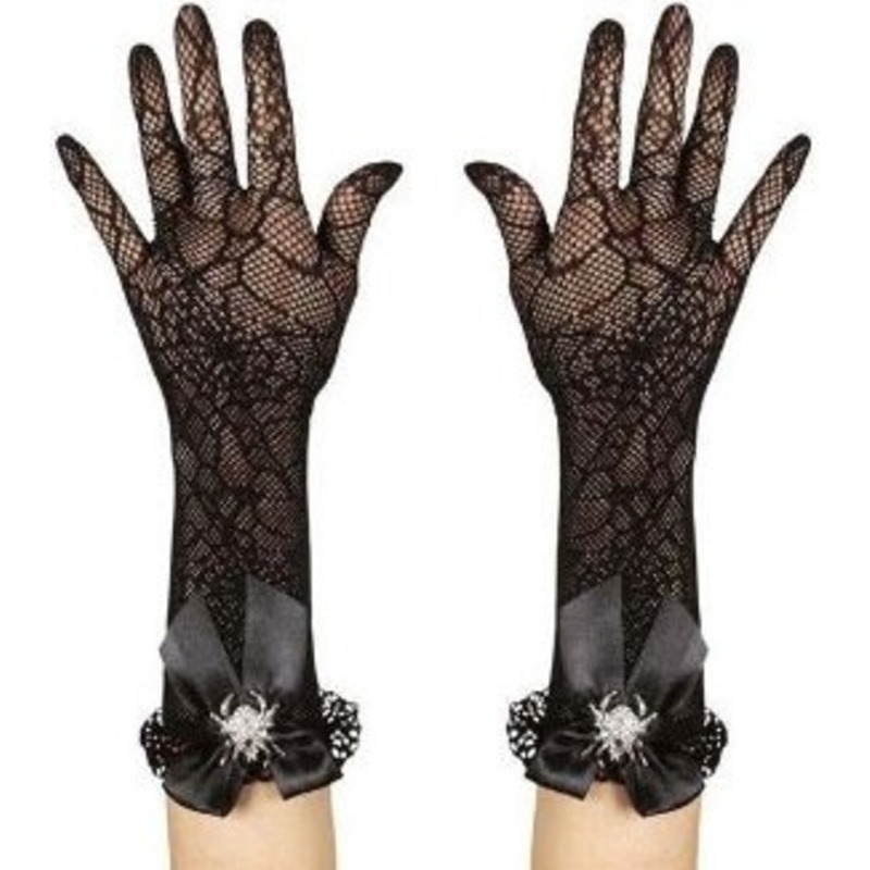 Fine spinning gloves with bow