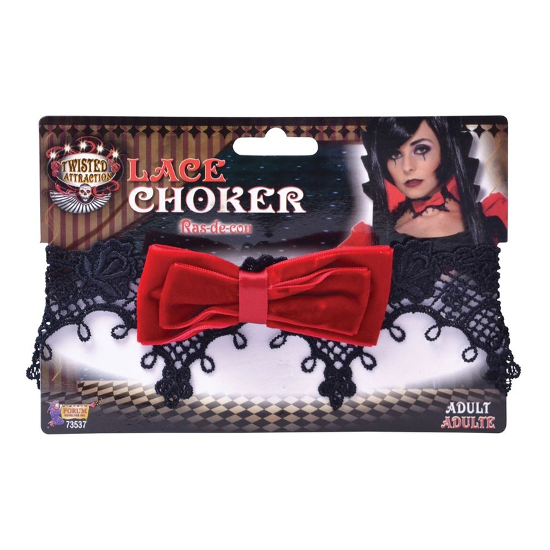 Gothic loop lace choker