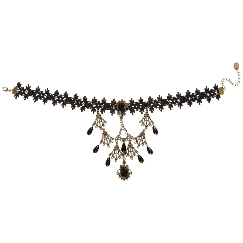 Necklace choker finigree stones