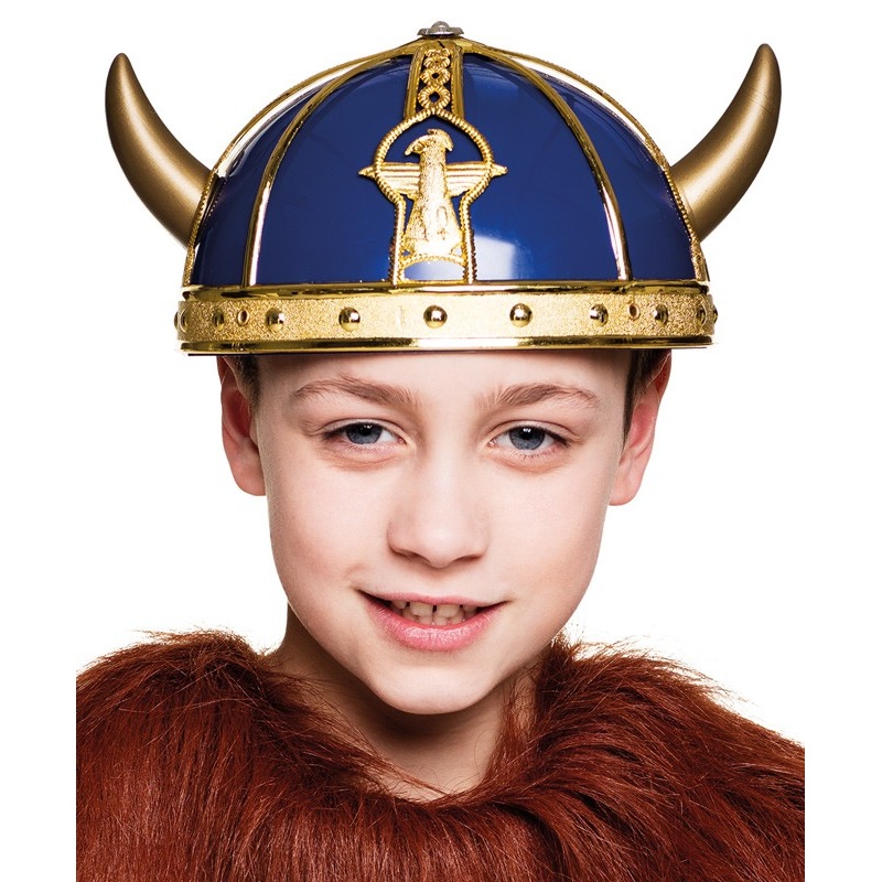 Svalfi children's viking helmet in blue and gold