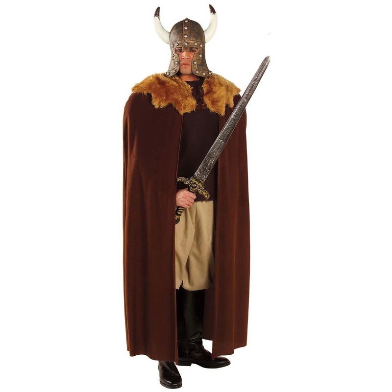 Viking cape with plush collar