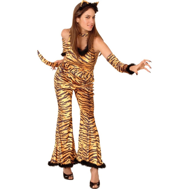Animalistic tiger lady costume