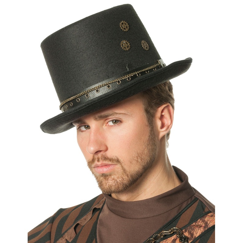 Elegant retro hat with gears