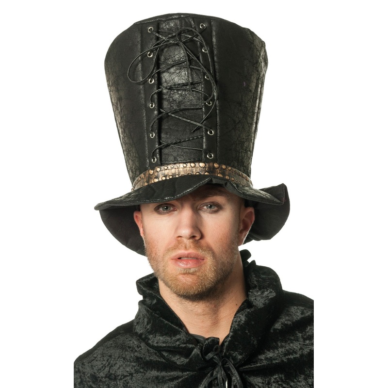 Giant steampunk top hat with laces