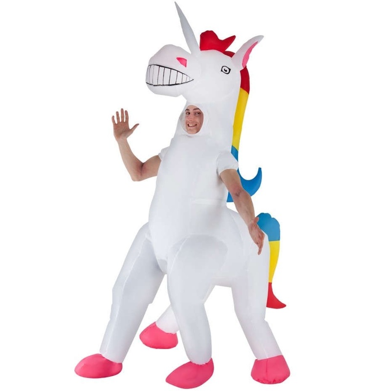 Giant unicorn costume for adults inflatable