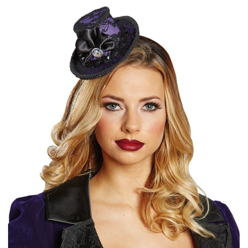 Gothic mini hat purple