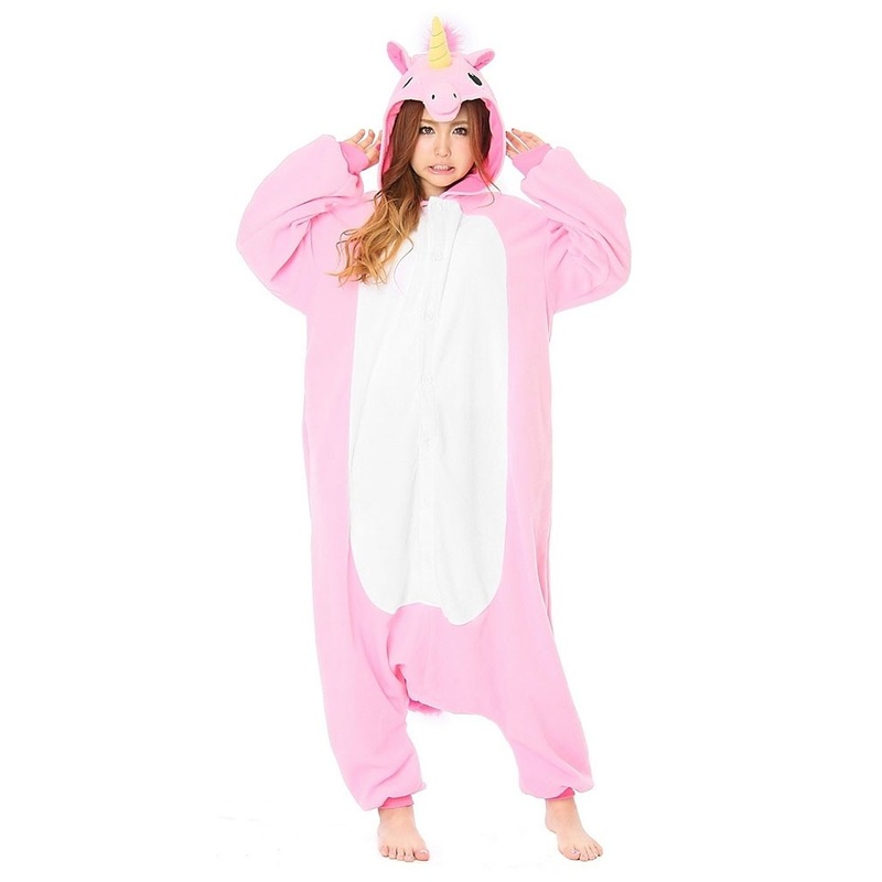 Kigurumi unicorn costume unisex pink
