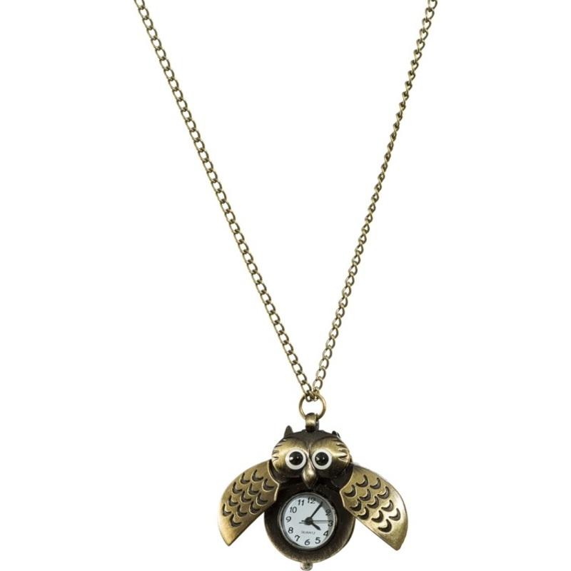 Owl clock with chain