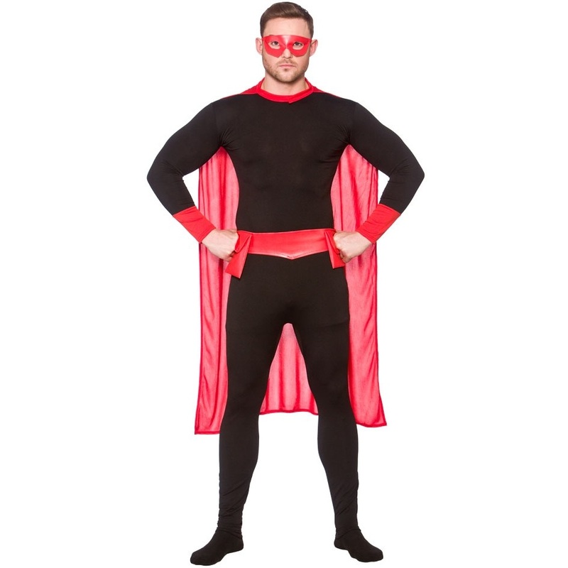 Red Hero Catsuit Red-Black S