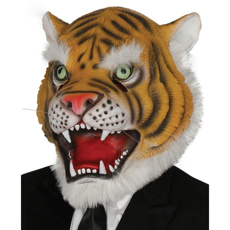 Roaring tiger head full face mask