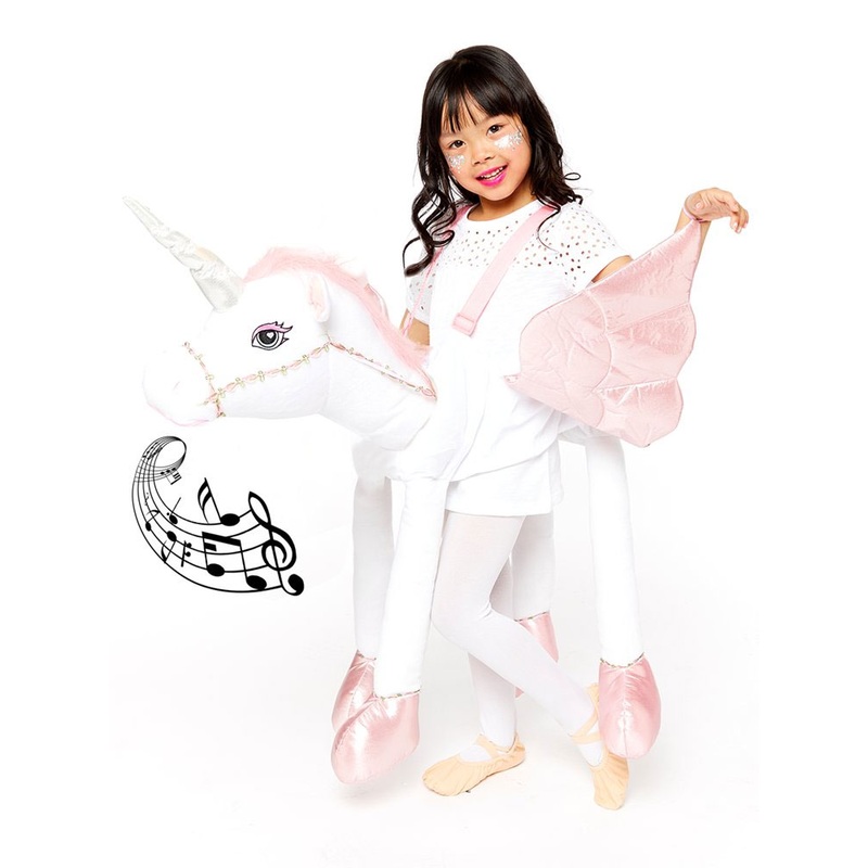 Unicorn rider costume for girls with sound