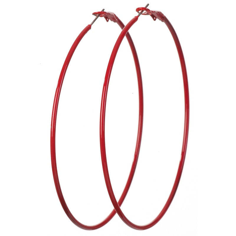 Big party earrings in red