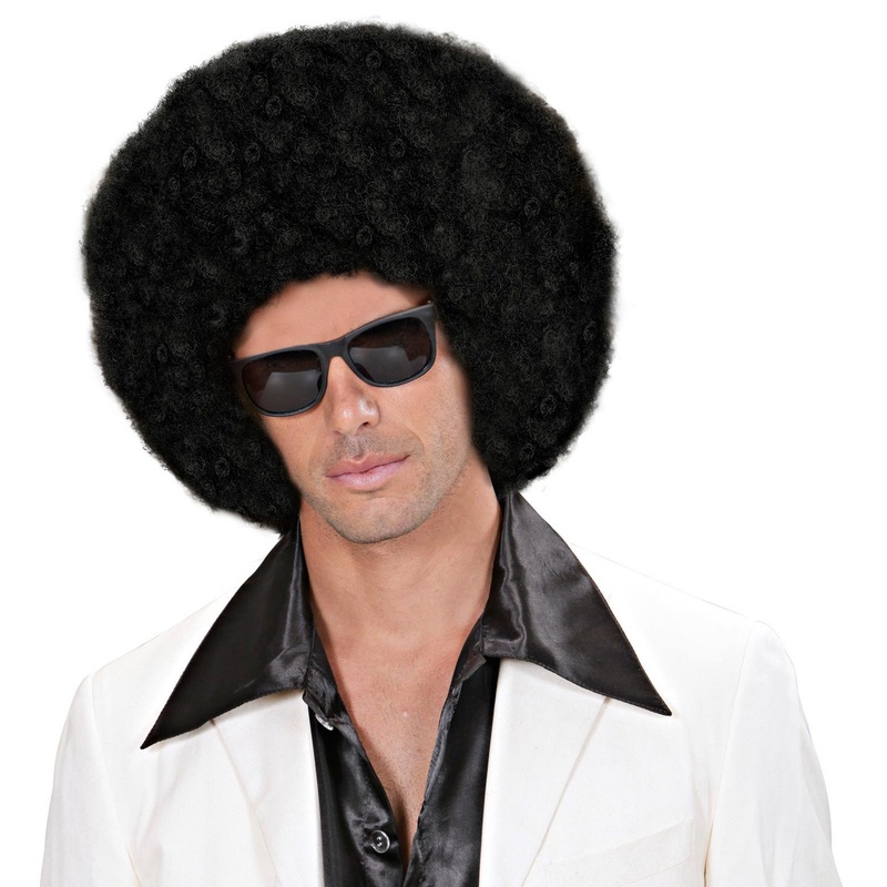Black 70s hippie afro wig