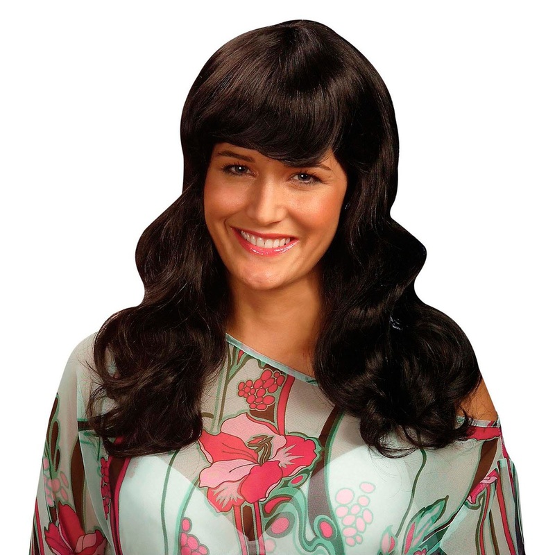 Black waves long hair wig