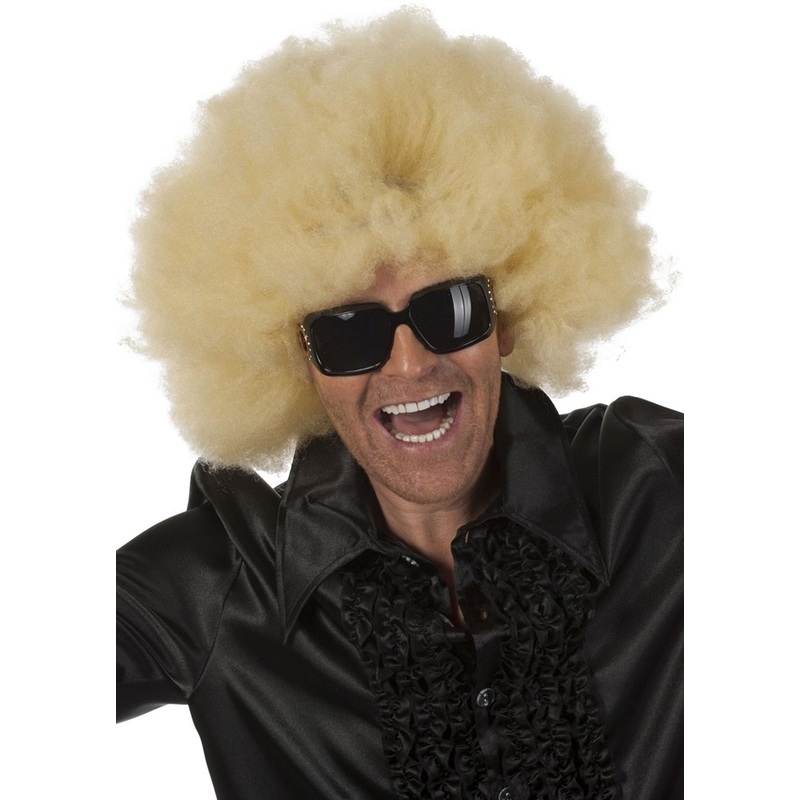 Blonde Afro wig Night Fever