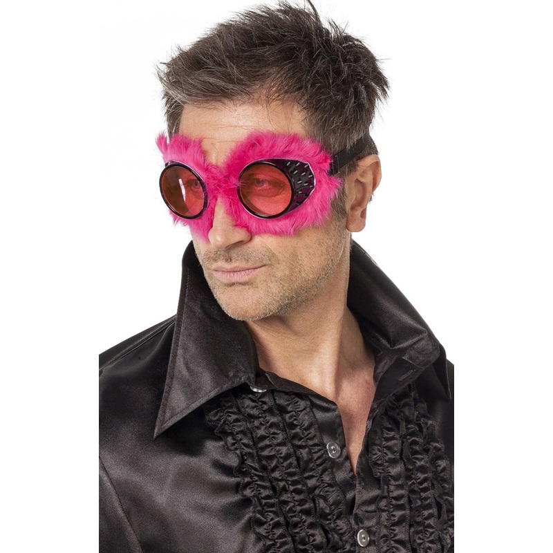 Crazy plush aviator sunglasses in pink