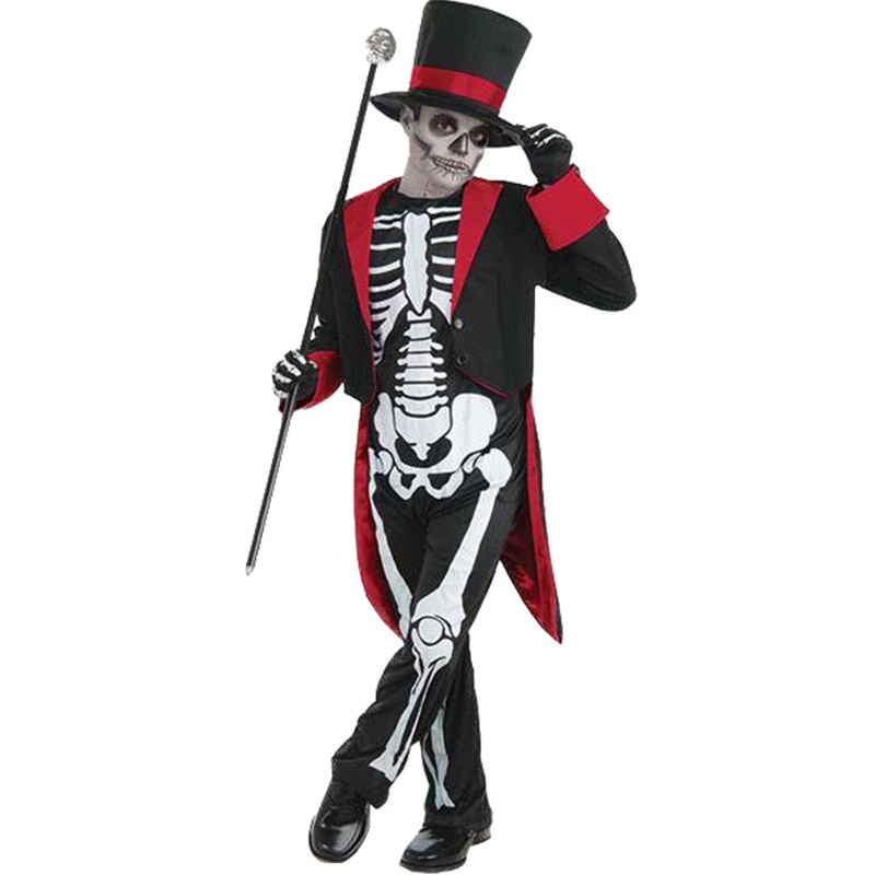 Gentleman skeleton costume for boys