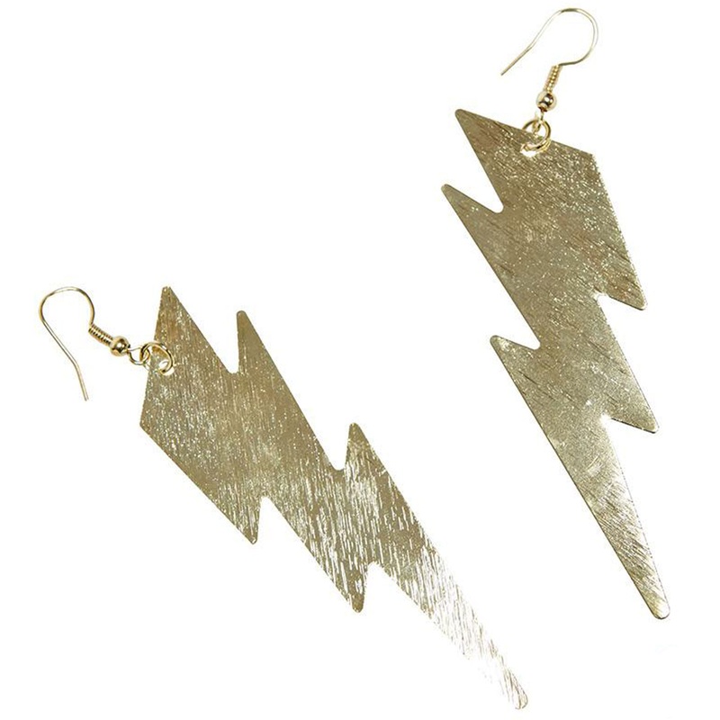 Golden lightning earrings