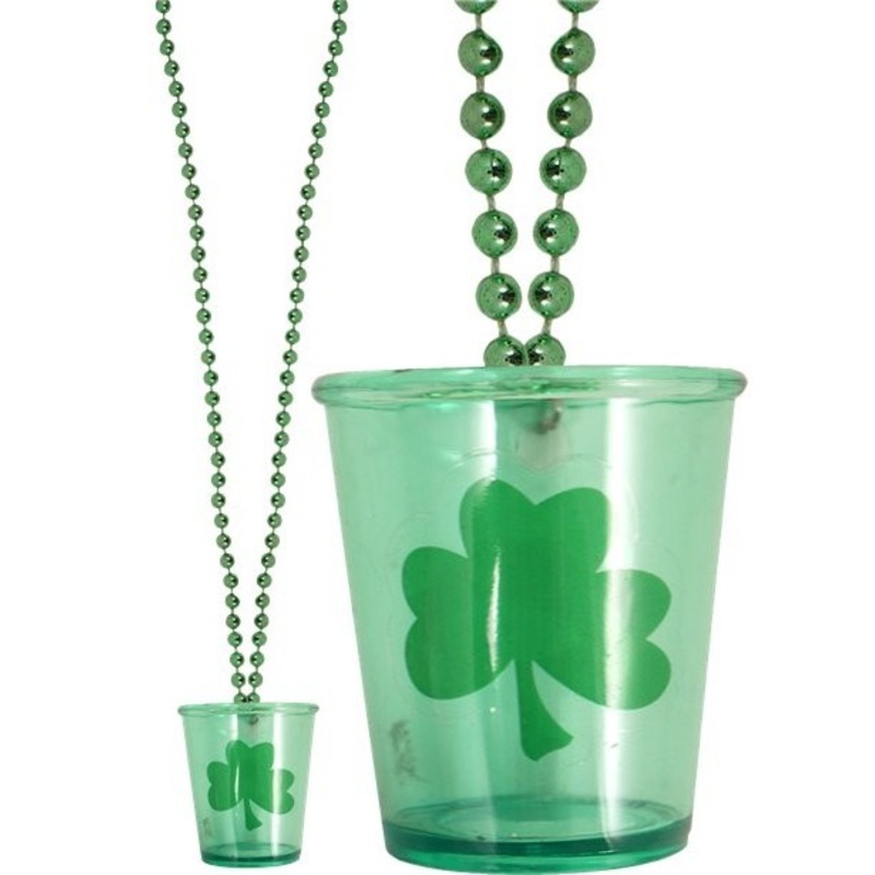Shamrock Shot Glass Necklace 80cm