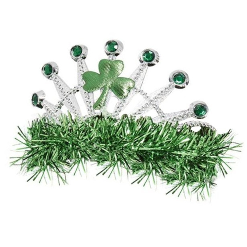 Shamrock tinsel crown