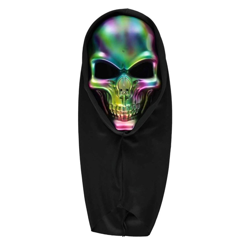 Shiny Skeleton Mask with Hood