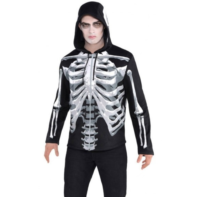 Skeleton hooded shirt for men